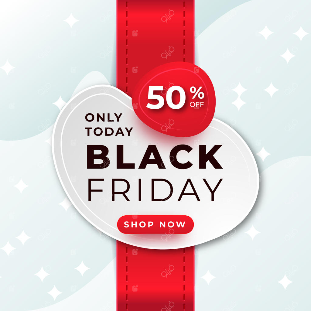 بنر تخفیف ویژه بلک فرایدی برای وبسایت و شبکه‌های اجتماعی