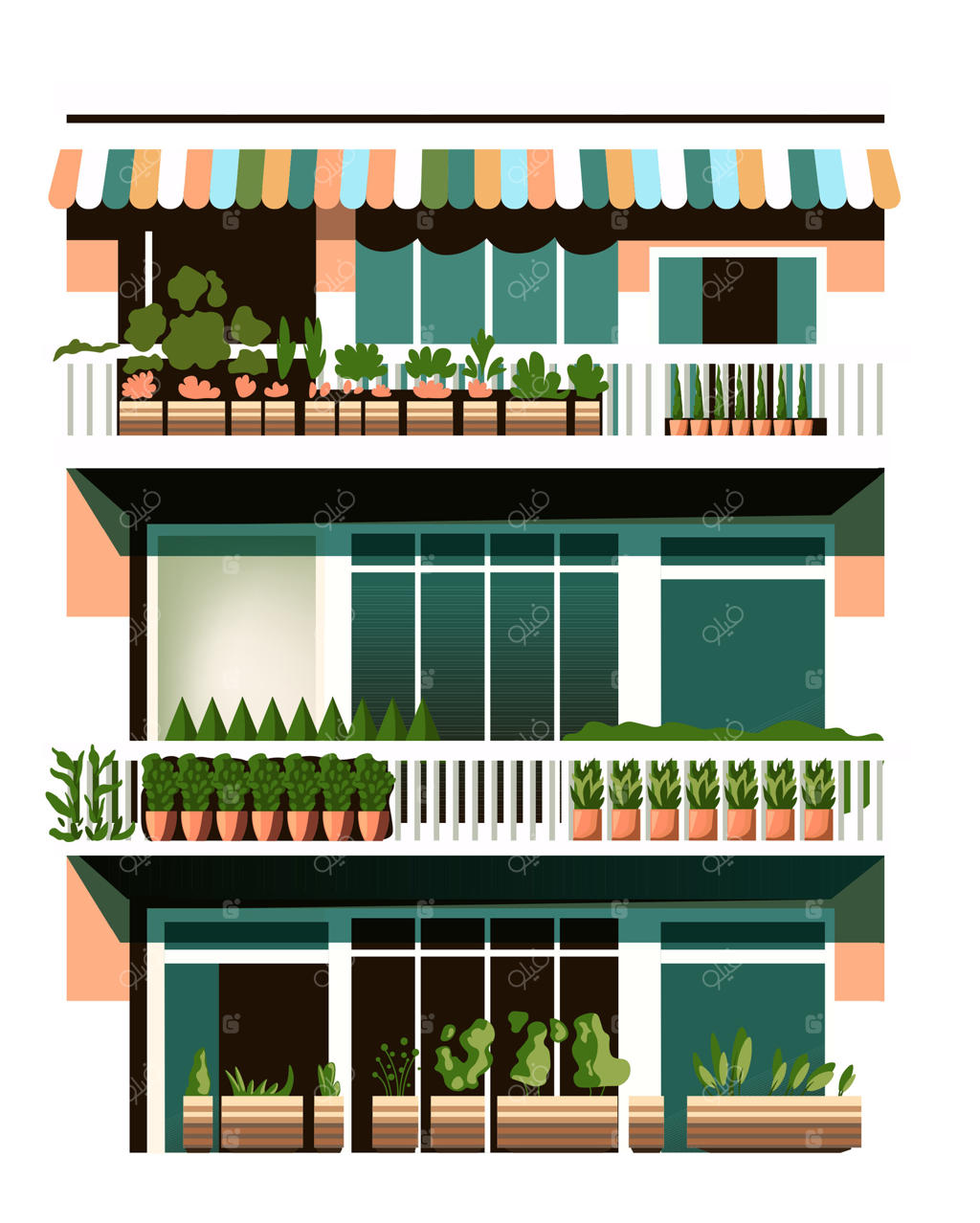 باغ شهری در بالکن آپارتمان