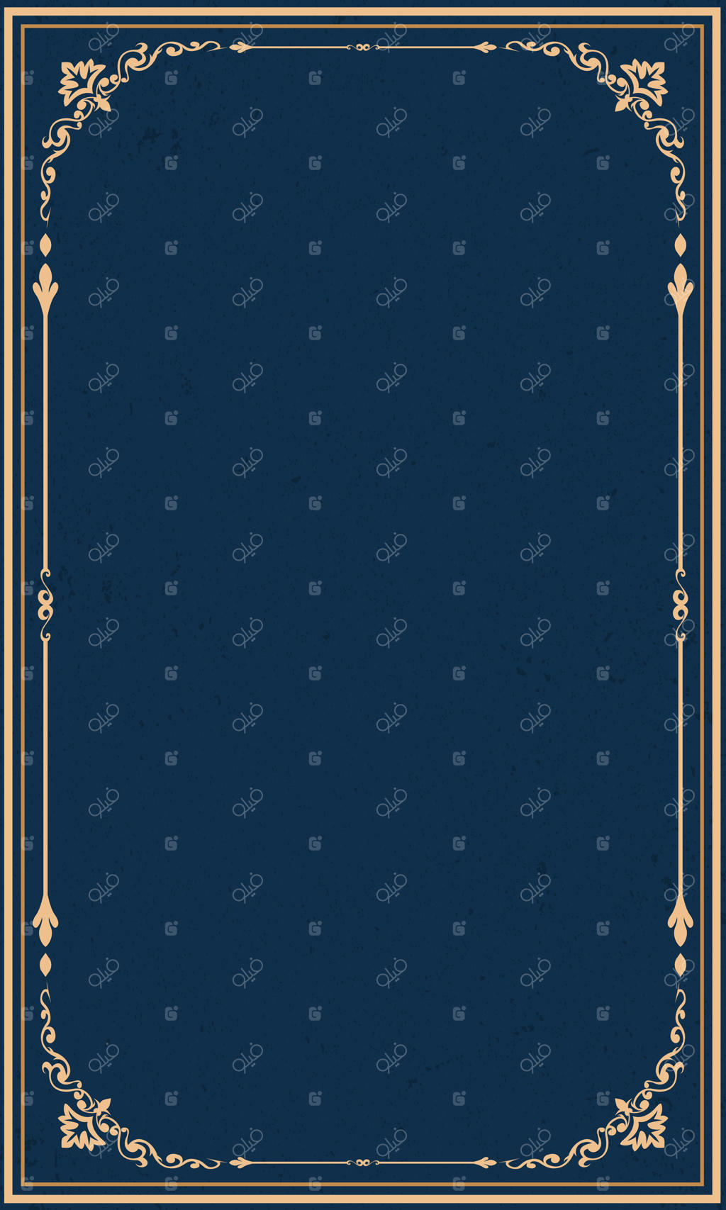پس‌زمینه قاب طلایی لوکس و وینتیج مناسب جلد کارت دعوت عروسی
