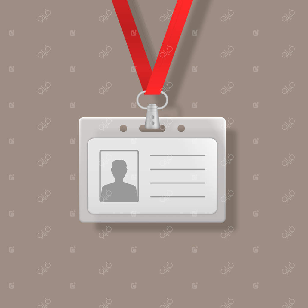 جا کارتی حرفه‌ای با بند گردن آویز