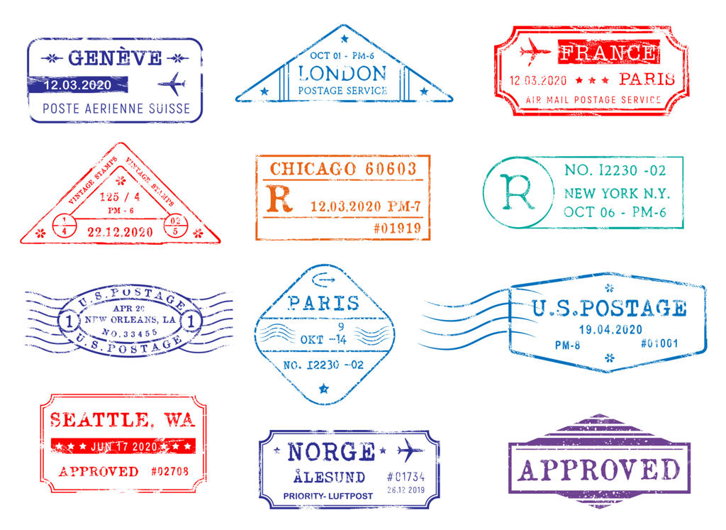 ارسال نامه‌ها و مهرهای گمرکی اداره پست