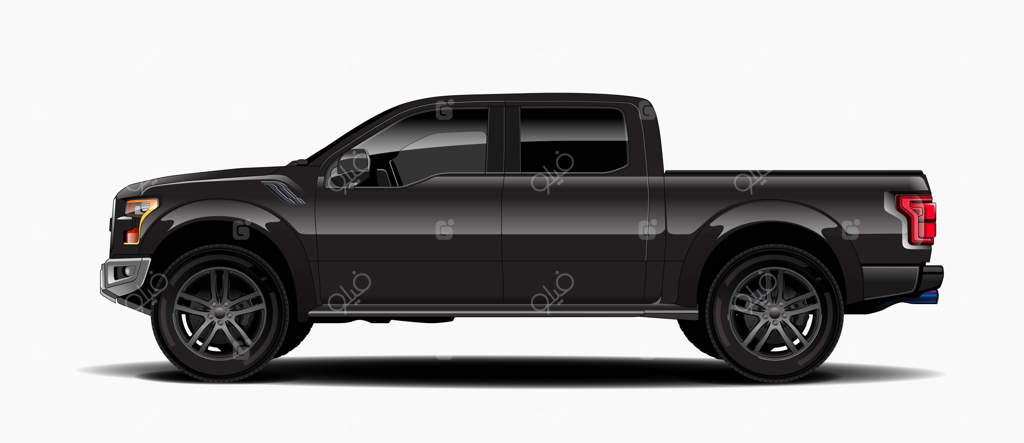 طرح گرافیکی سه‌بعدی وکتور و لوگوی وانت 4x4 برای لوگو و طراحی گرافیک