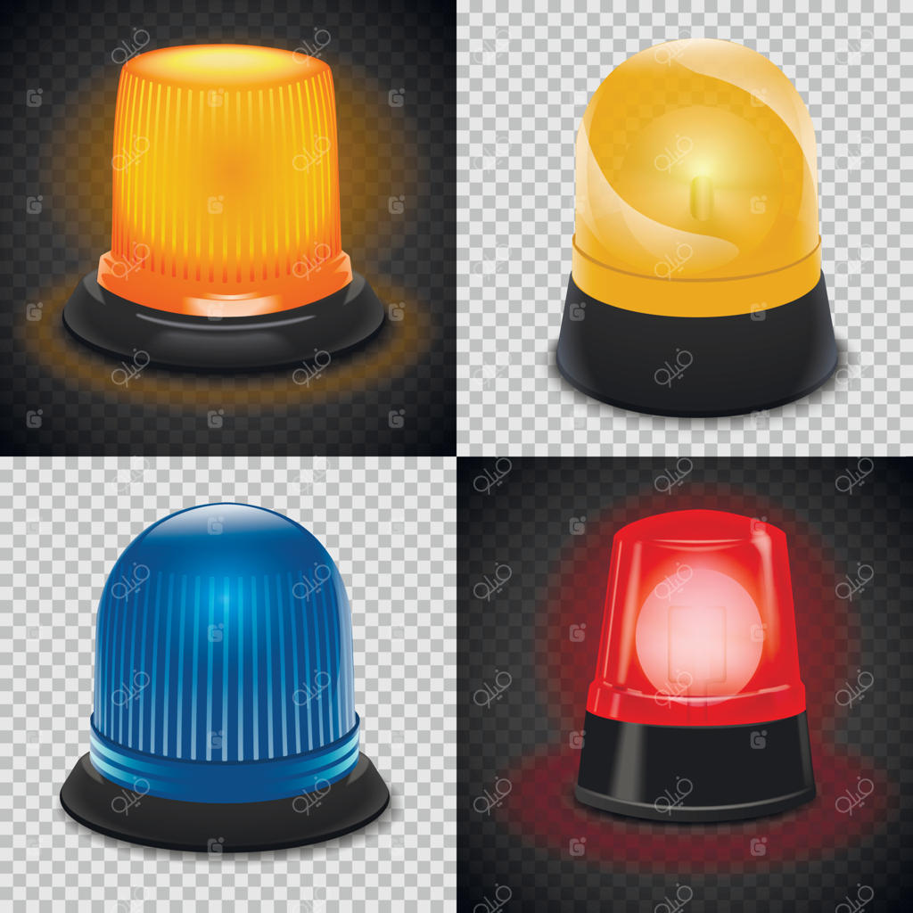 آیکون‌های هشدار در سبک واقع‌گرایانه