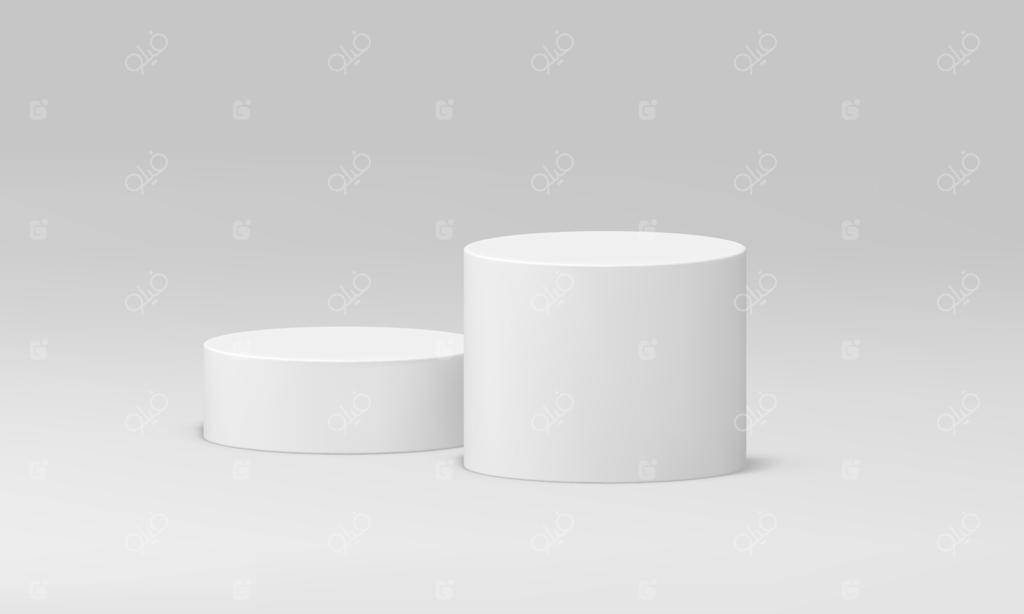 پایه استوانه‌ای نمایش: سطح پایه - تصویرسازی واقع‌گرایانه سکوی سه‌بعدی پیروزی