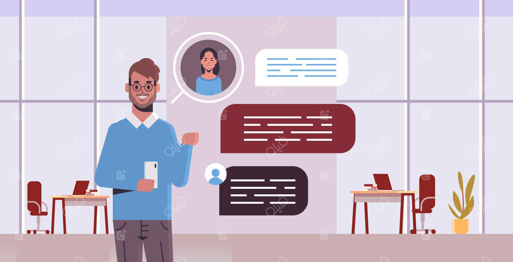 مفهوم ارتباط با گوشی هوشمند و شبکه‌های اجتماعی