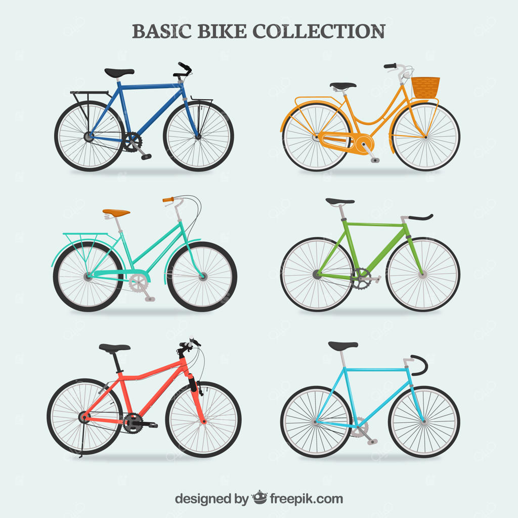 مجموعه‌ای از دوچرخه‌های رنگارنگ