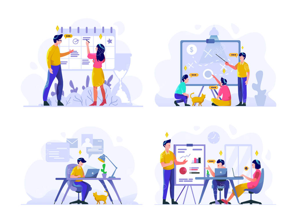 سبک طراحی تخت گرادیان در تجارت و امور مالی، برنامه‌ریزی استراتژیک، کار در دفتر، ارائه و بحث و گفتگو