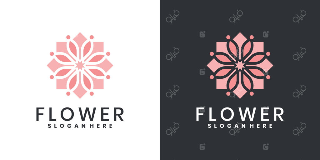 طراحی لوگوی گل نیلوفر آبی