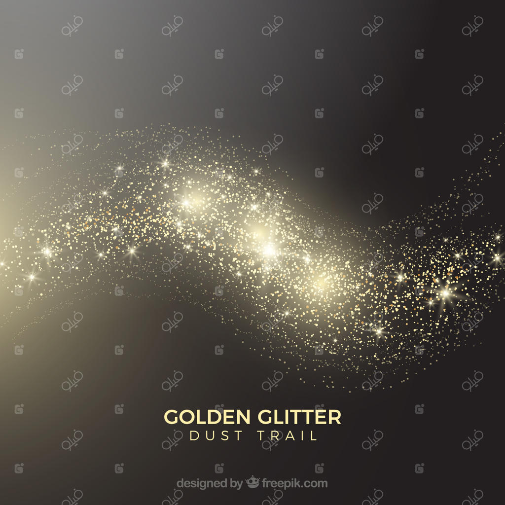 دنباله گرد و غبار درخشان با جلوه طلایی