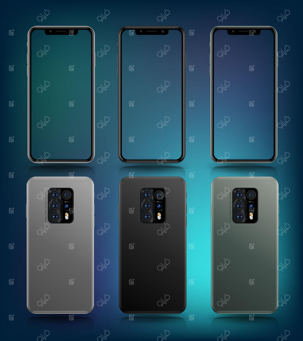 مجموعه موکاپ پرسپکتیو گوشی هوشمند