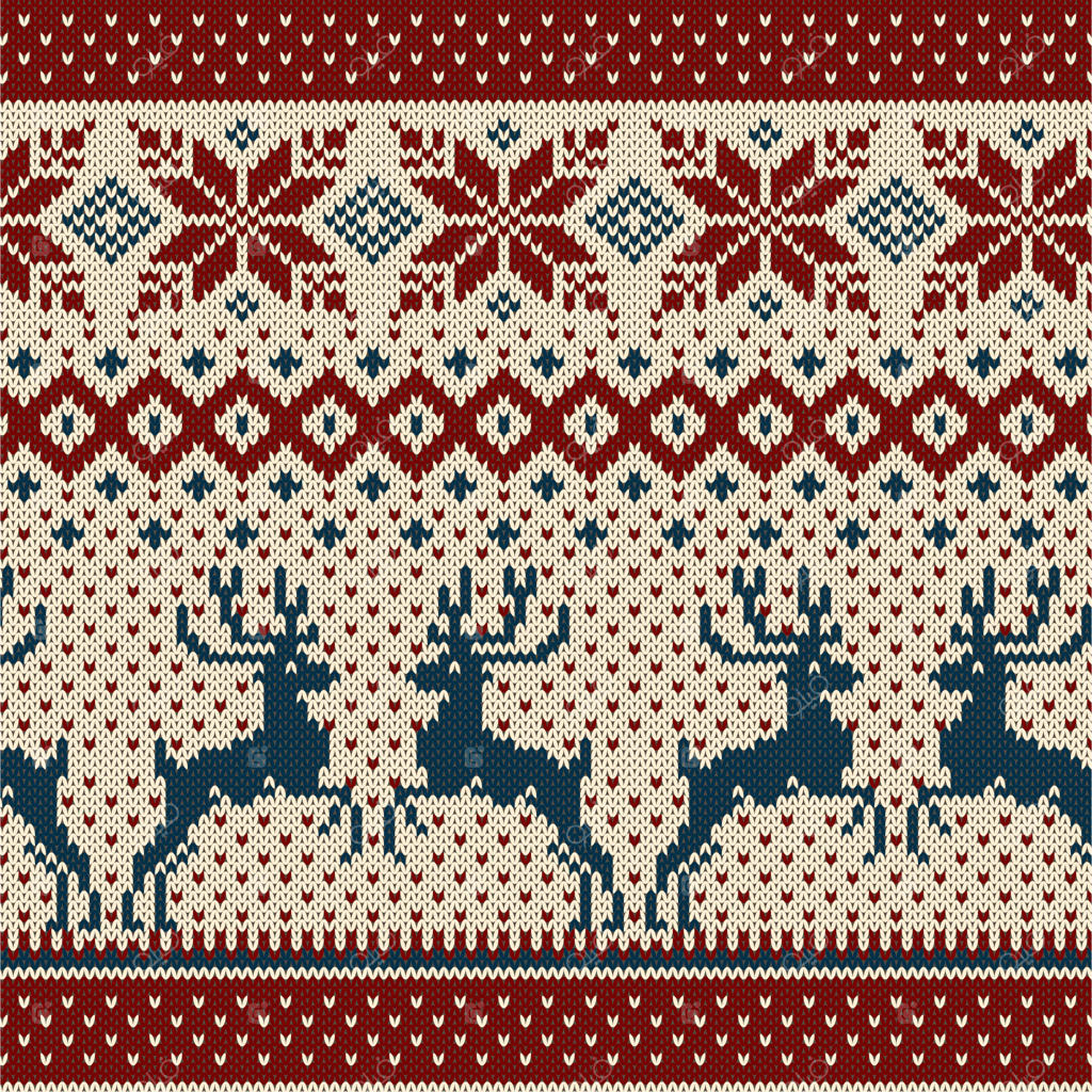 پترن یکپارچه با بافتی از پشم بافتنی