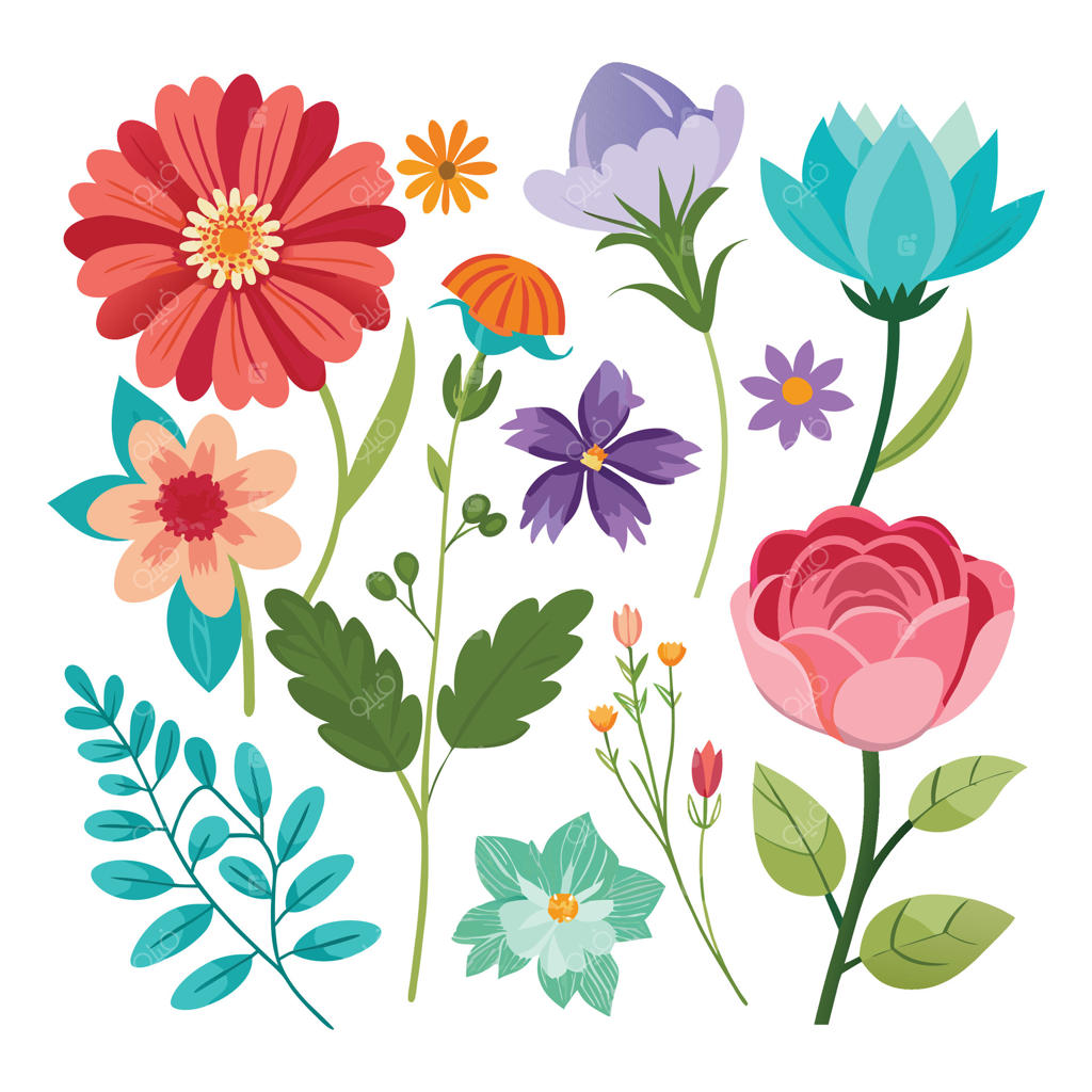 تصاویر زنده گل‌ها برای تمامی نیازهای طراحی شما  پرو وکتور