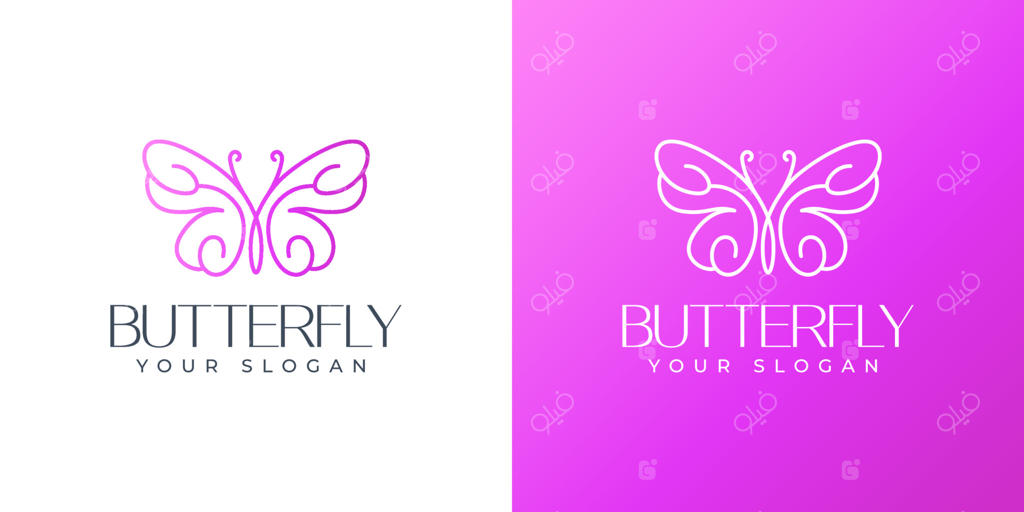الهام‌بخش طراحی لوگوی پروانه زیبا