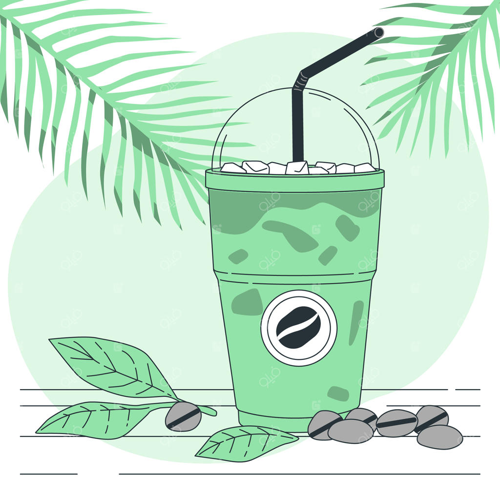 تصویرسازی مفهومی قهوه یخی