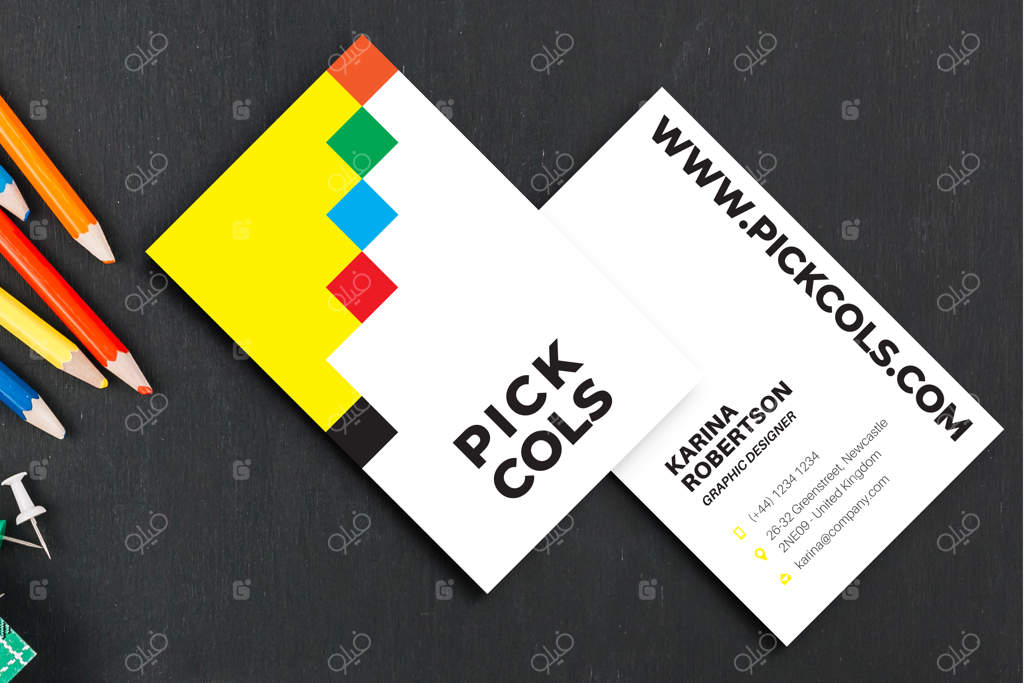 قالب کارت ویزیت خنده‌دار برای طراح گرافیک