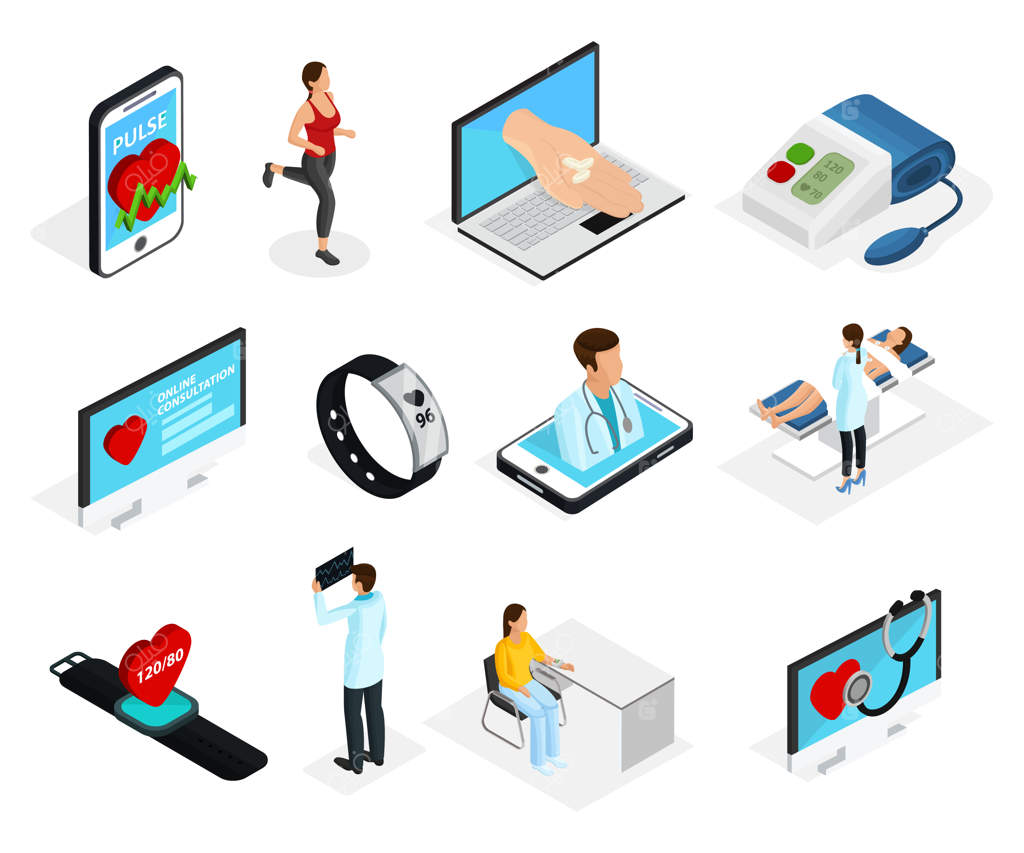 مجموعه عناصر ایزومتریک نظارت بر قلب دیجیتال