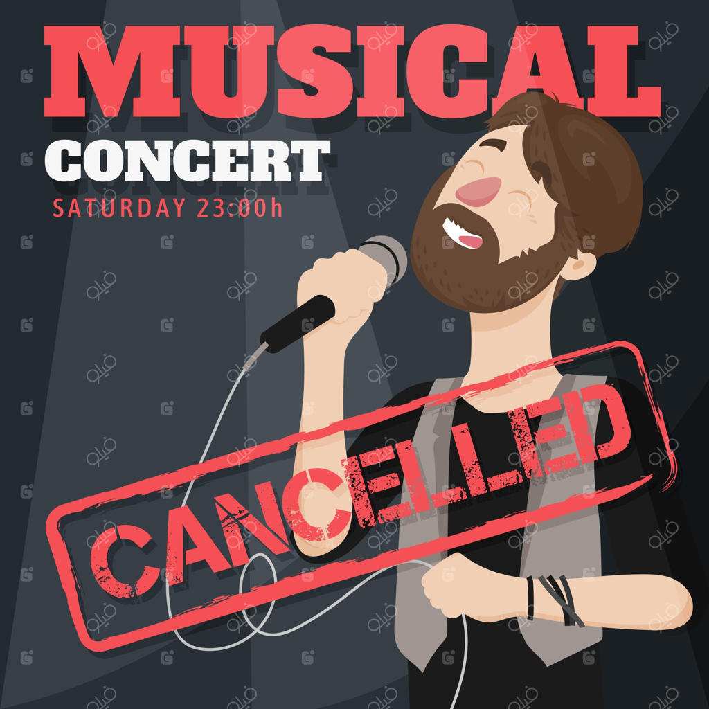 رویدادهای موسیقی لغوشده با حضور خواننده مرد