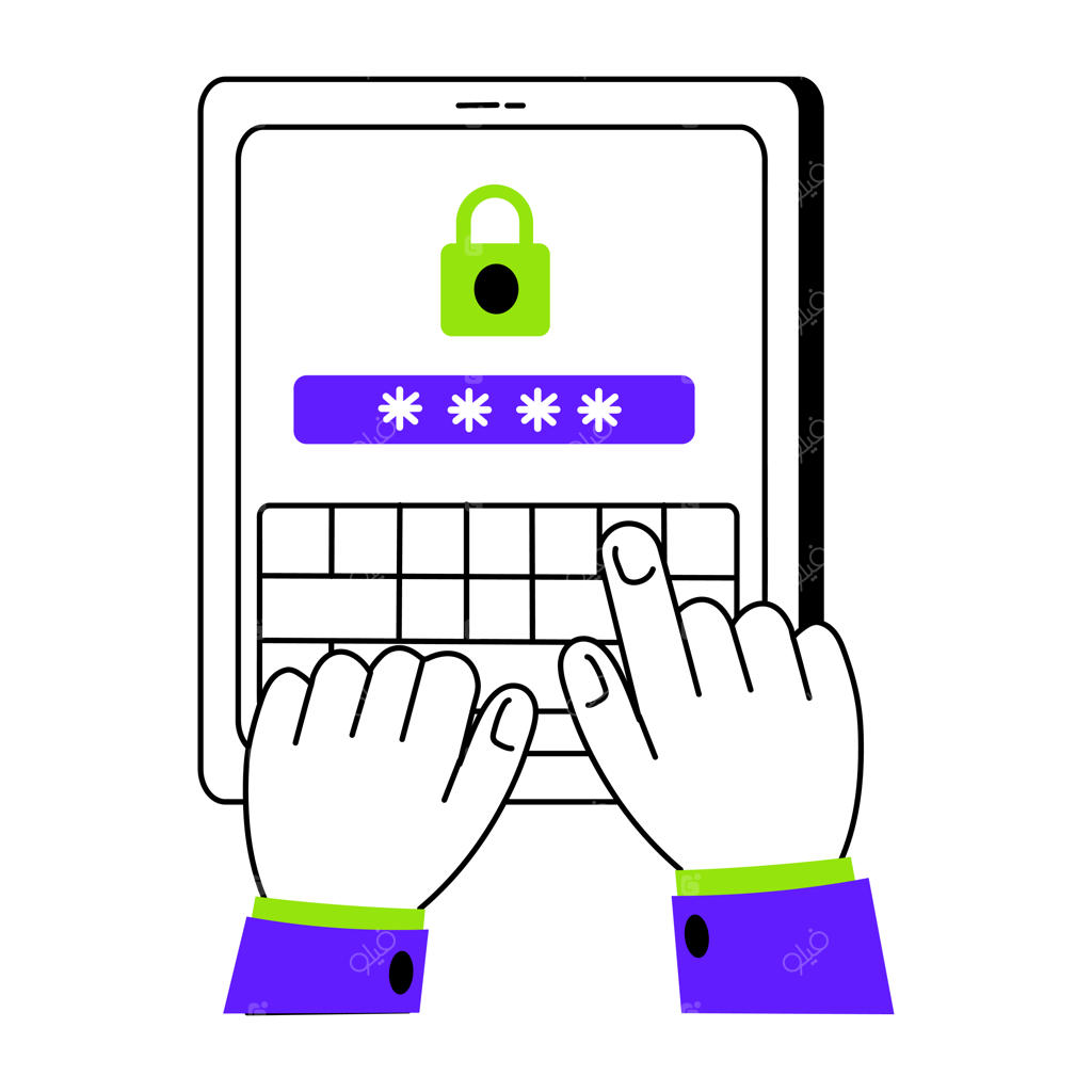 تصویرسازی ورود به سیستم با سبک طراحی دستی