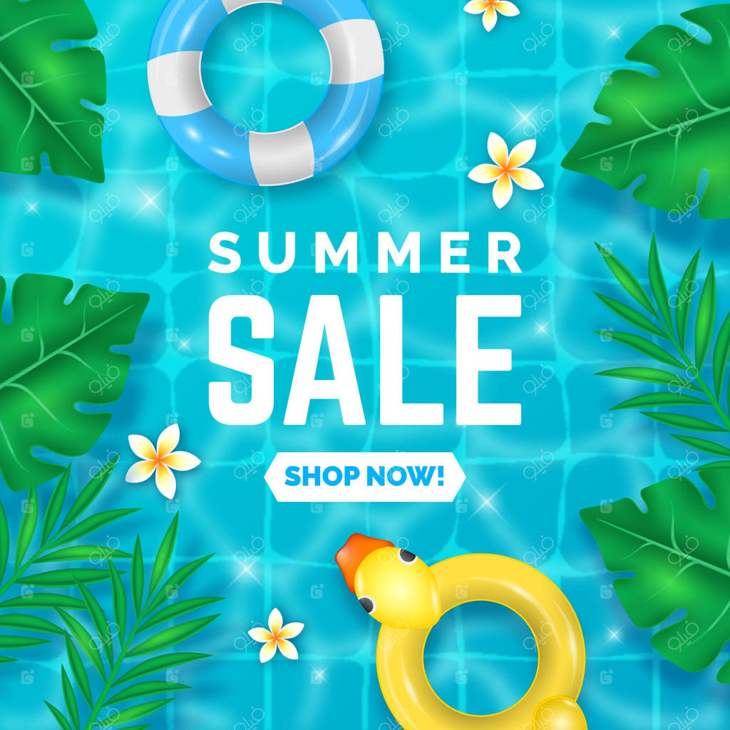 بنر واقعی برای فروش تابستانی