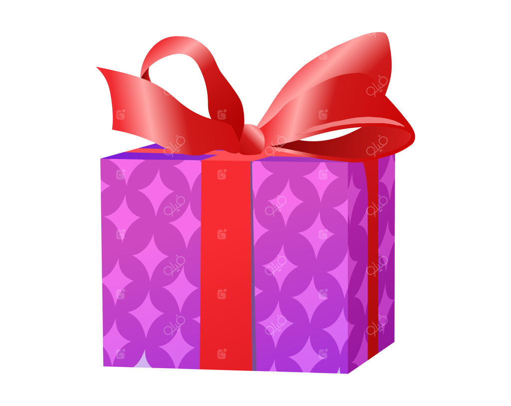 جعبه هدیه بنفش وکتور