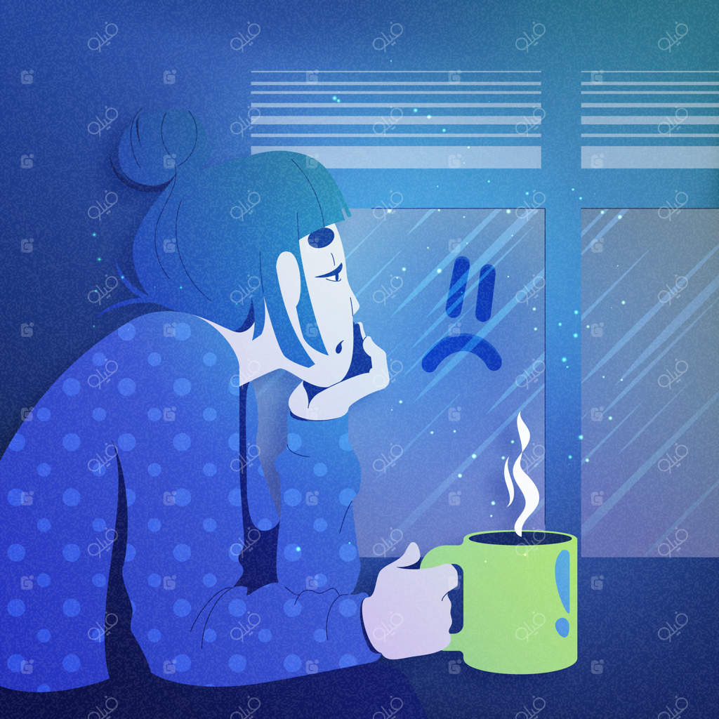 تصویرسازی دوشنبه آبی با گرادیان