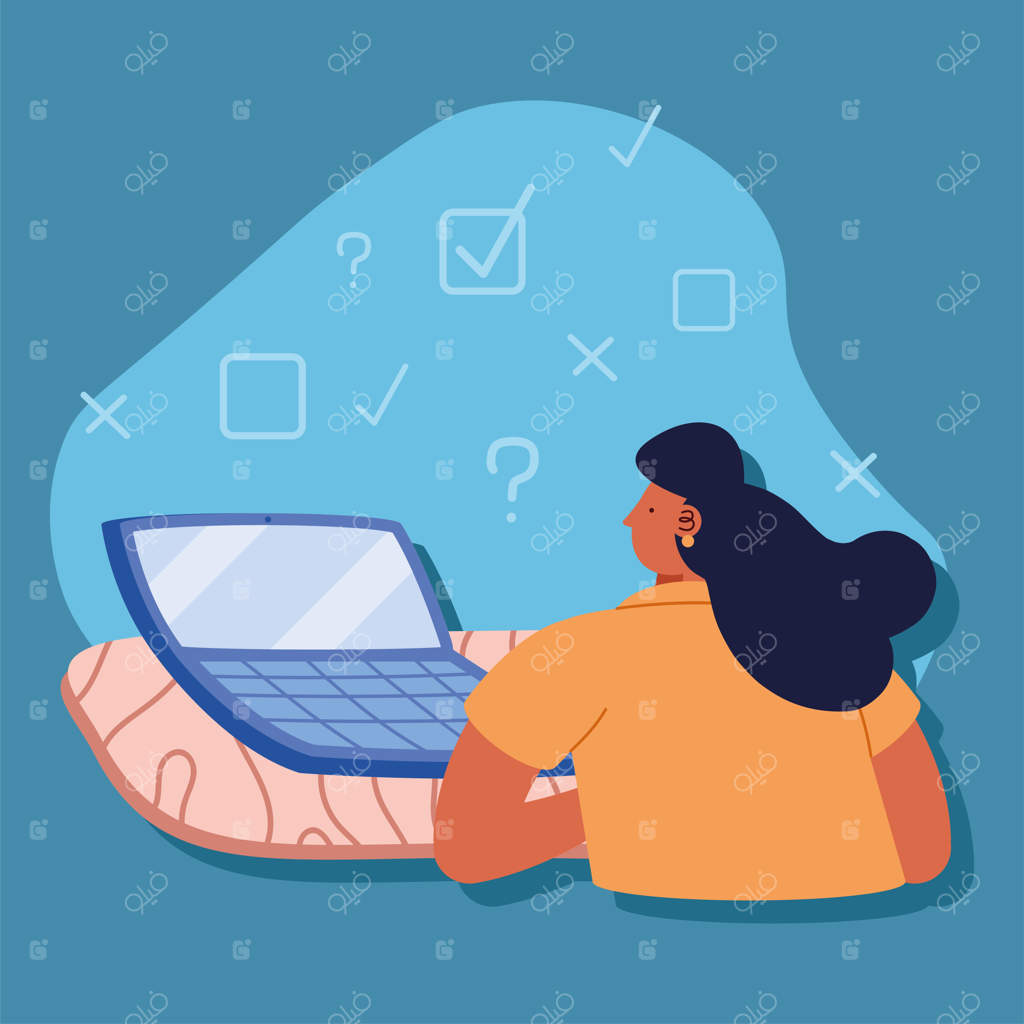 زنی در آزمون آنلاین