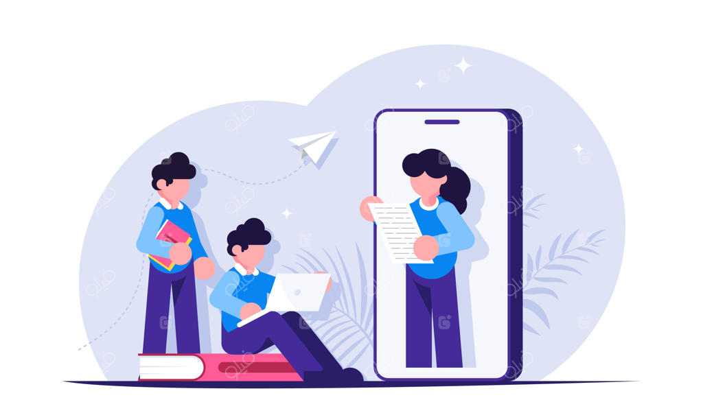 افراد در حال تماشای وبینار؛ آموزش آنلاین با دیدن ویدیو در گوشی موبایل