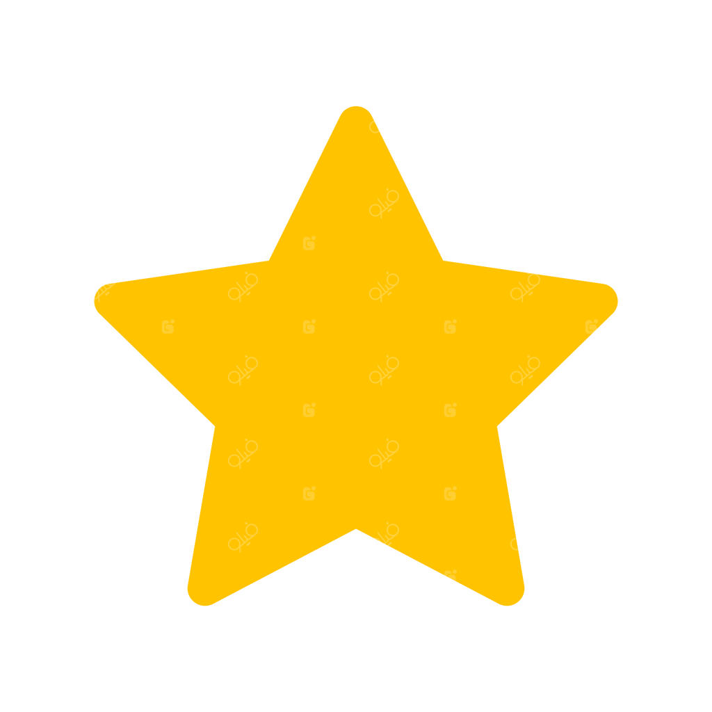 تصویرسازی وکتور نماد ستاره زرد با گوشه‌های گرد