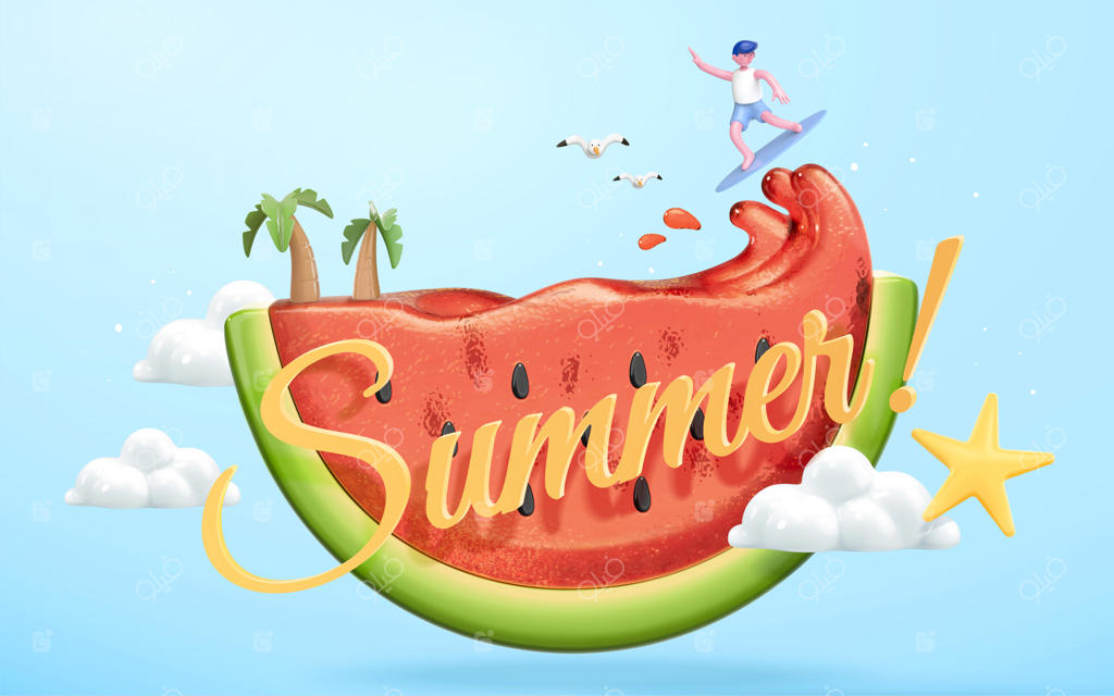 تصویرسازی با مفهوم تابستان