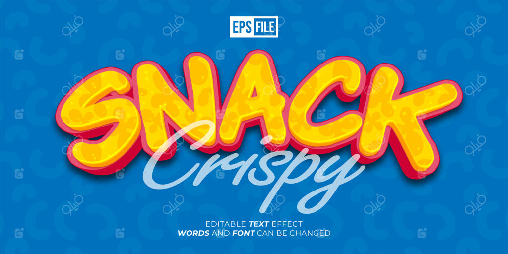 فونت سه‌بعدی و استایل متن قابل ویرایش: اسنک ترد