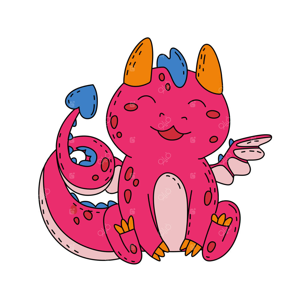 اژدها، نماد سال نو چینی ۲۰۲۴: تصویرسازی جذاب برای تزئین لباس کودکان و طراحی برچسب و چاپ روی وسایل داخلی سبک کارتونی وکتور