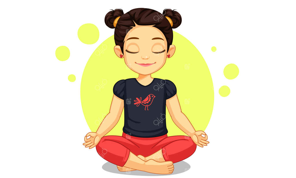 تصویر دختربچه دوست‌داشتنی در حالت یوگا