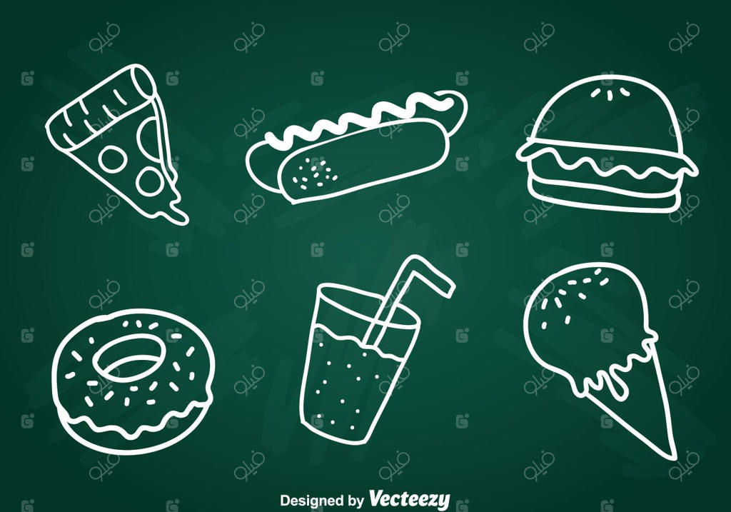 مجموعه آیکون‌های نقاشی با گچ غذا