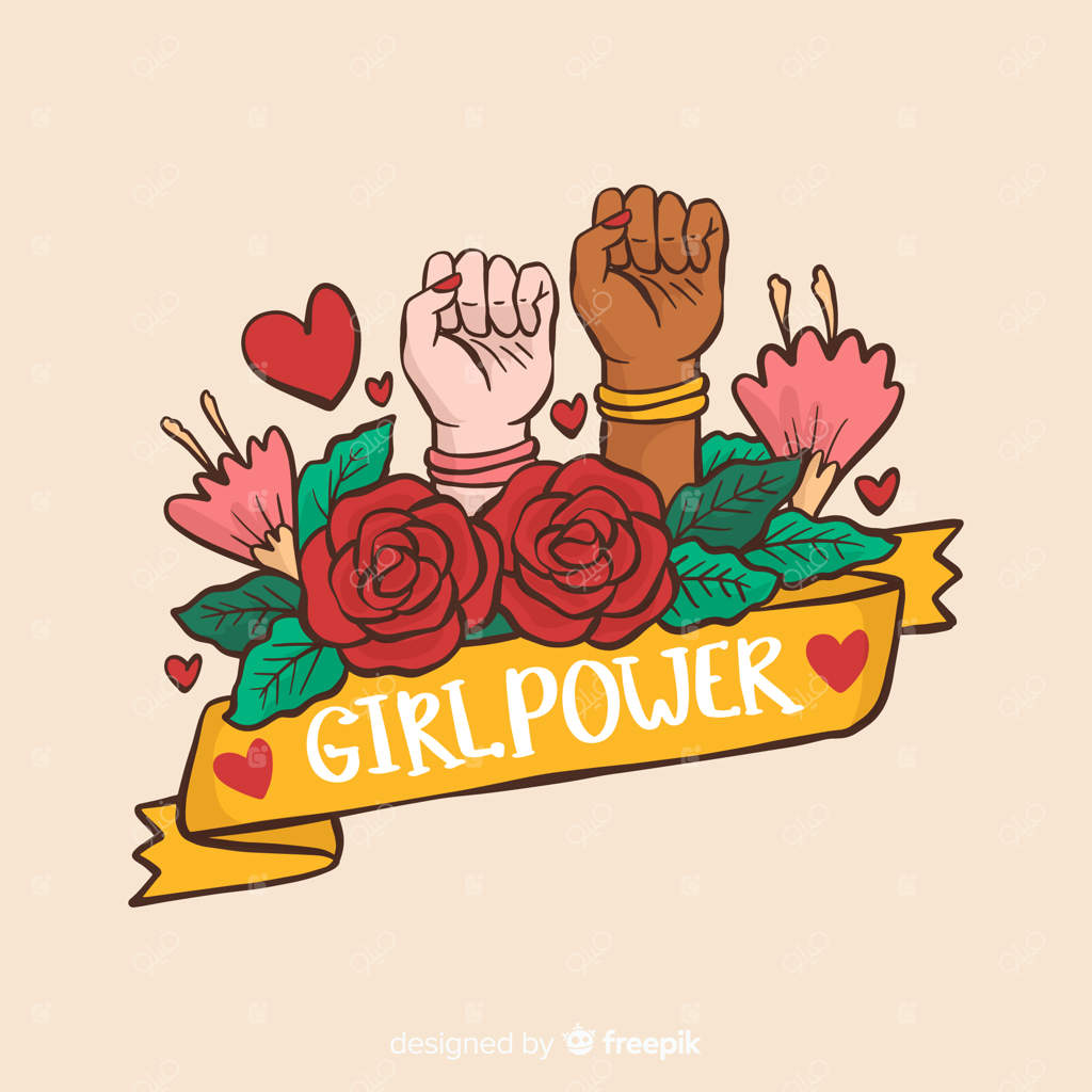 مفهوم فمینیسم با طراحی دستی مدرن