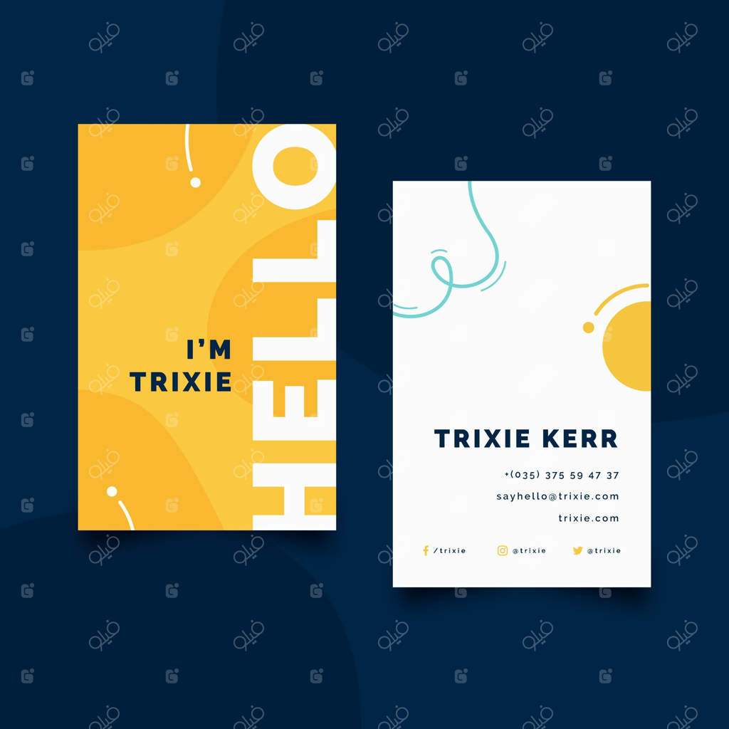 کارت ویزیت دو رو و ساده