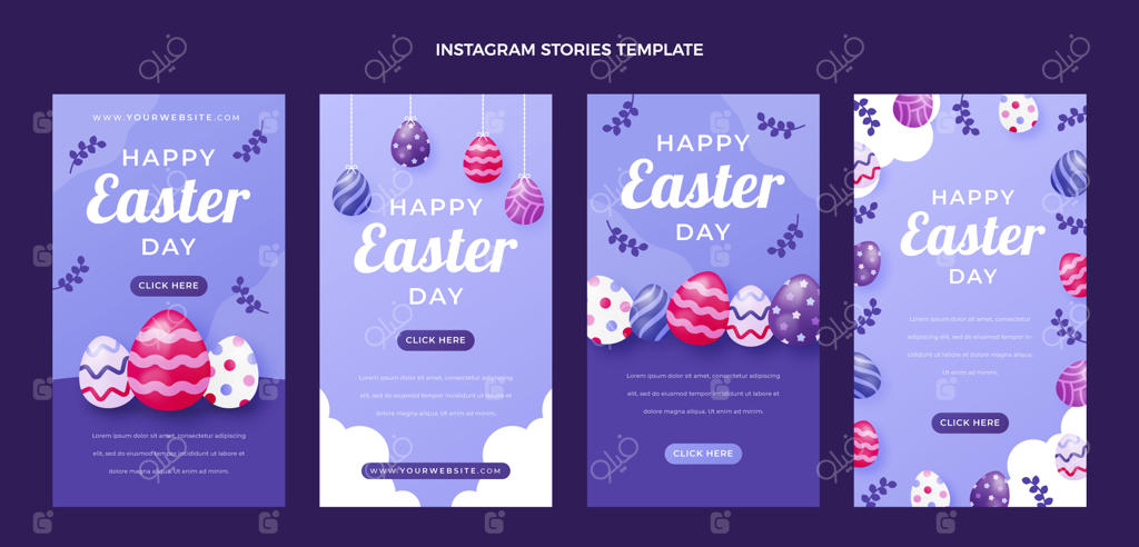 مجموعه‌ای از استوری‌های اینستاگرام برای عید پاک به سبک واقعی