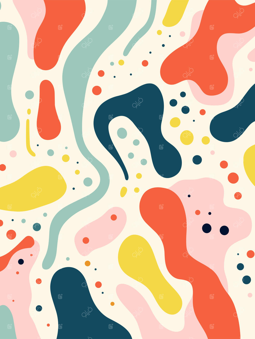 پوستر پس‌زمینه انتزاعی با طرح گل