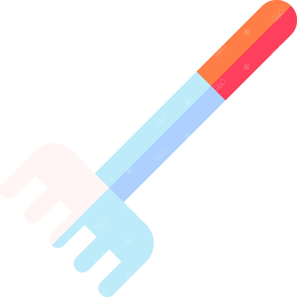 چنگک باغ رنگارنگ با دسته قرمز