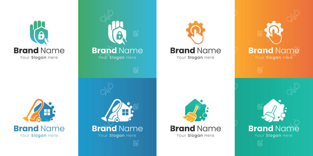 طراحی لوگوهای نوآورانه برای هویت برند با نمایش مفاهیم صنعت‌های متنوع و عناصر گرافیکی خلاقانه