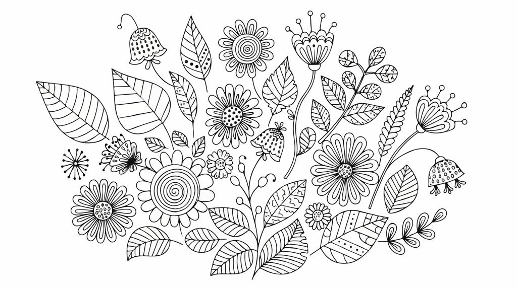 طرح گرافیکی گل سیاه و سفید هنری برای دعوتنامه‌ها