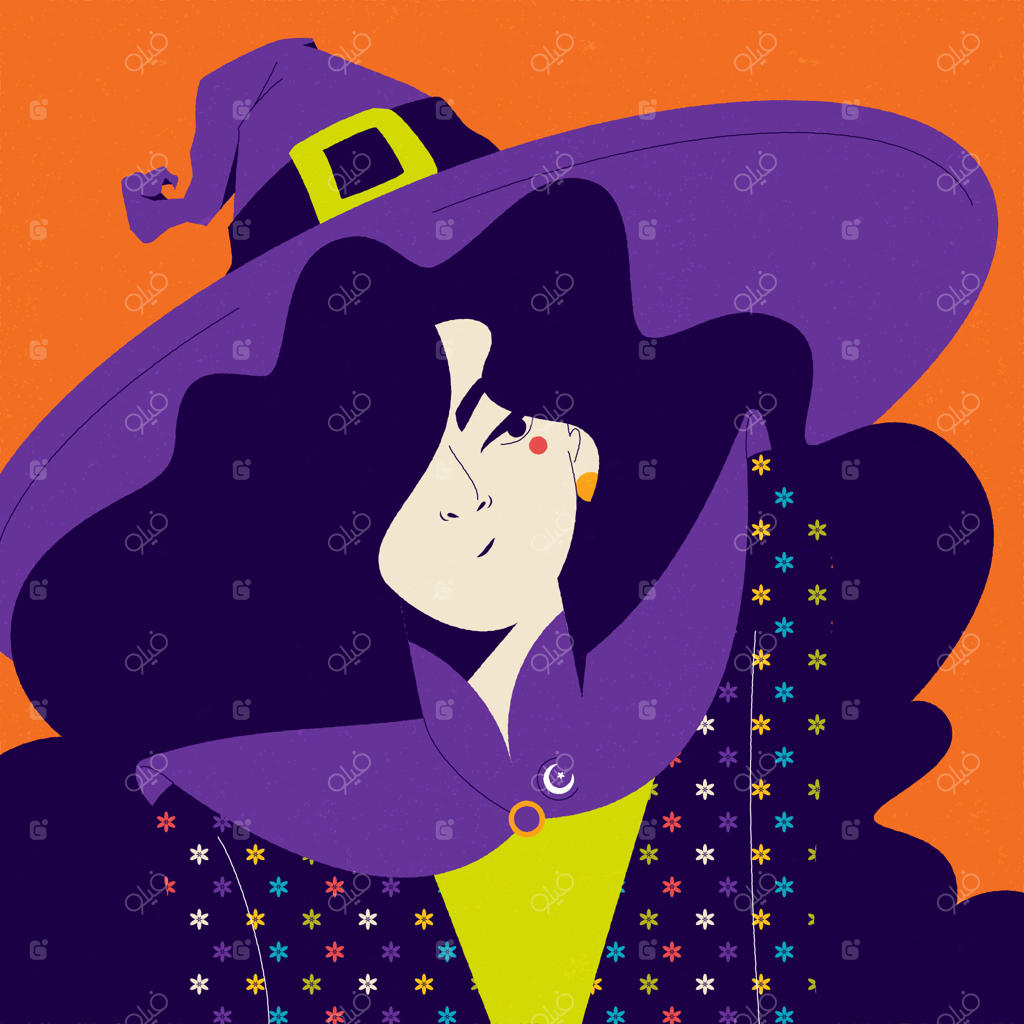 تصویرسازی تخت برای فصل هالووین