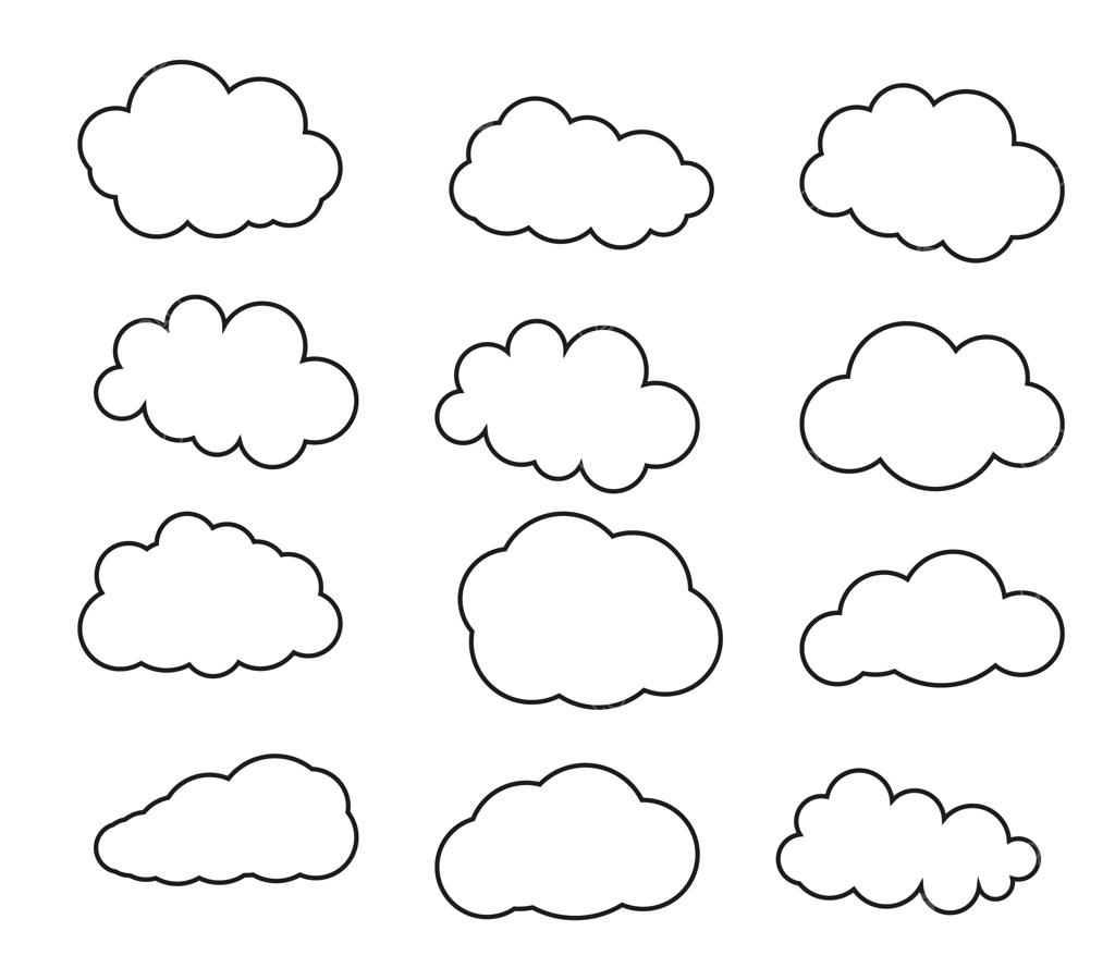 مجموعه تصویرسازی وکتور ابرها با فرمت EPS