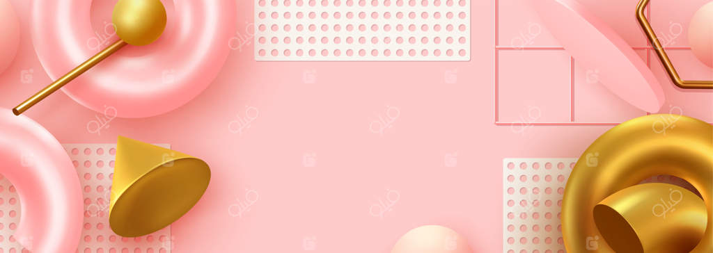 پس‌زمینه خلاقانه و مینیمال. ترکیبی از اشیاء سه‌بعدی واقعی. پس‌زمینه‌ای با اشکال هندسی. بنر مدرن و پوستر وب. رنگ‌های ملایم صورتی و مرجانی. تصویرسازی وکتور