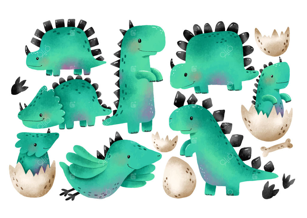 دایناسور سبز ژوراسیک، هیولای کارتونی و بامزه