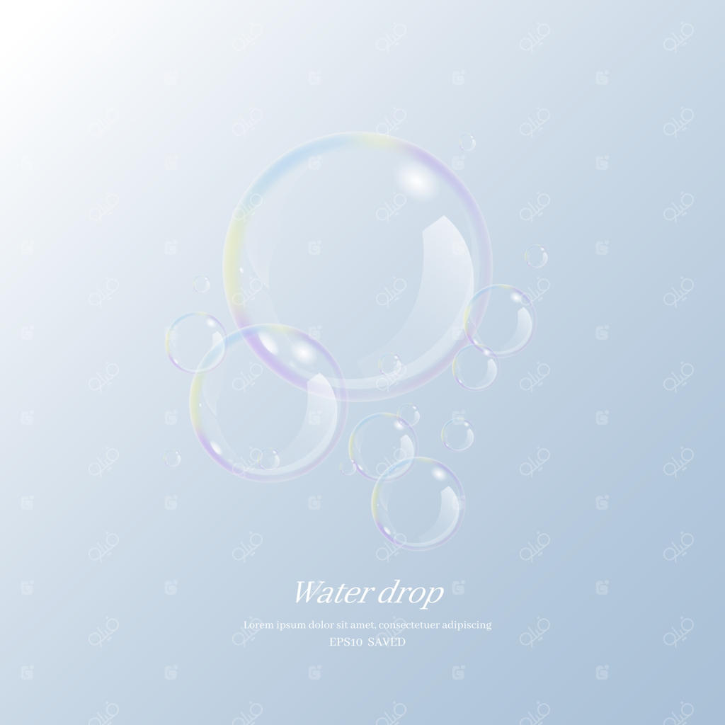 قطرات شفاف آب، شئ قطره آب.