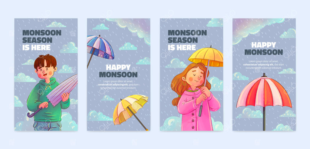 مجموعه استوری‌های اینستاگرام برای فصل بارانی