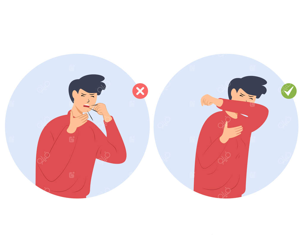 روش صحیح سرفه و عطسه در طراحی وکتور تخت