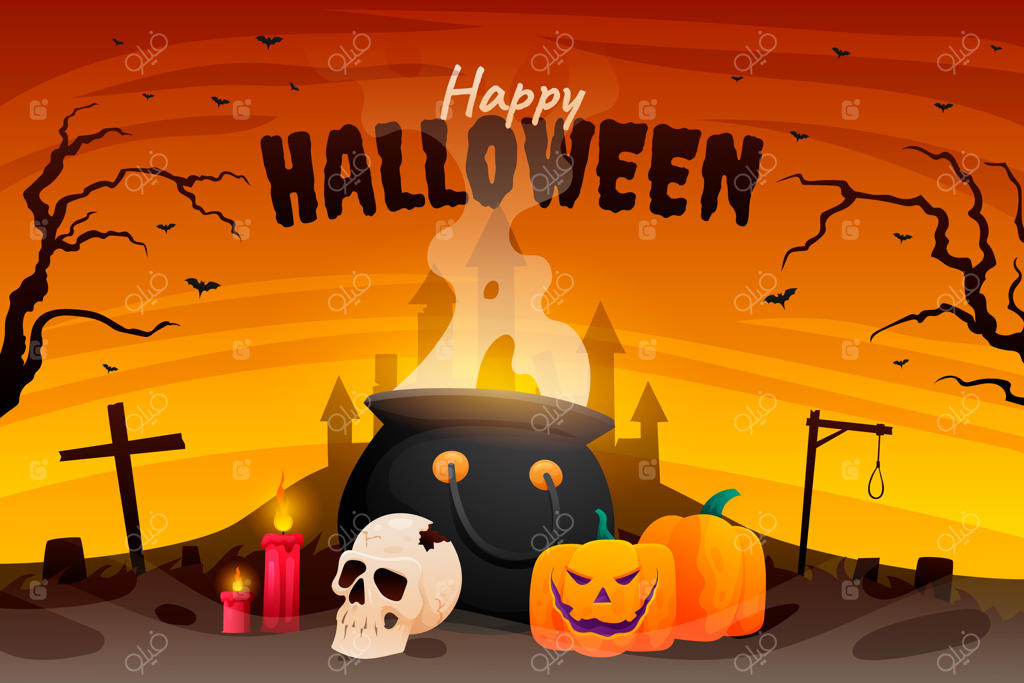 پس‌زمینه گرادیان هالووین