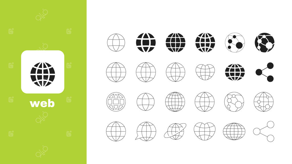 مجموعه آیکون‌های وب