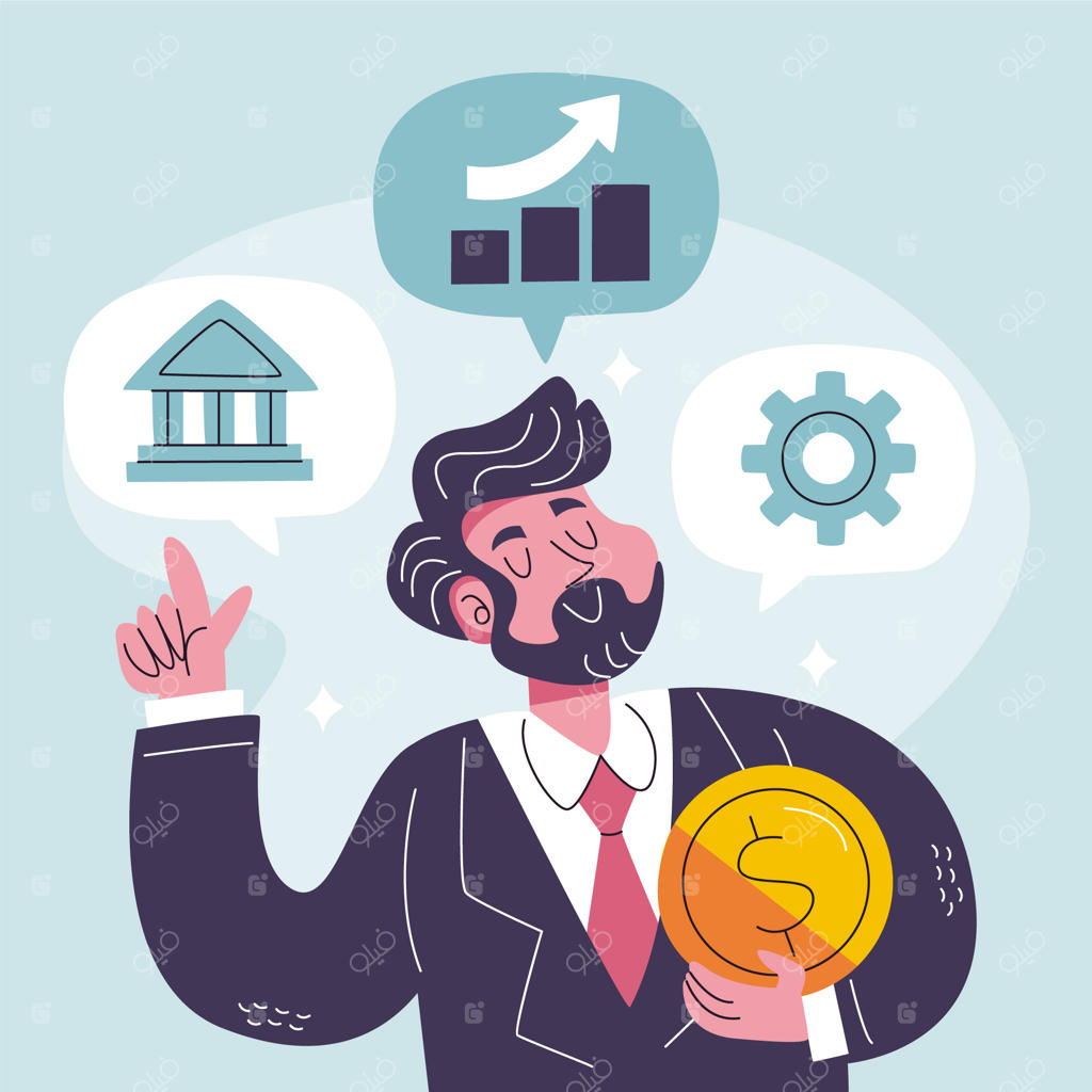 تصویرسازی سرمایه‌گذاری دستی کشیده شده